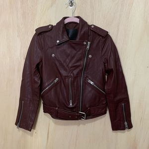 Allsaints Balfern Leather Biker Jacket size 2